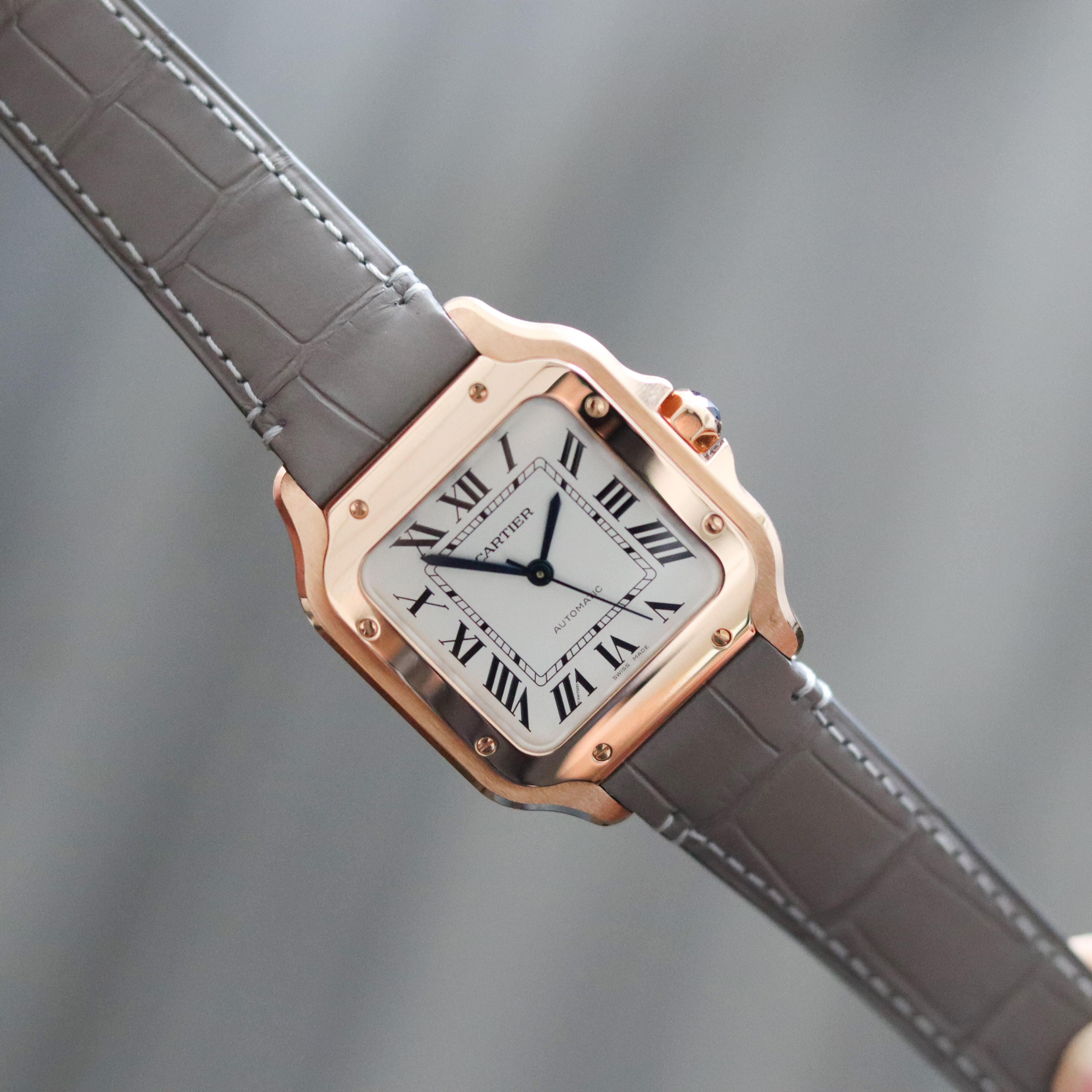  Cartier Santos de Cartier Medium 18 k Rose Gold