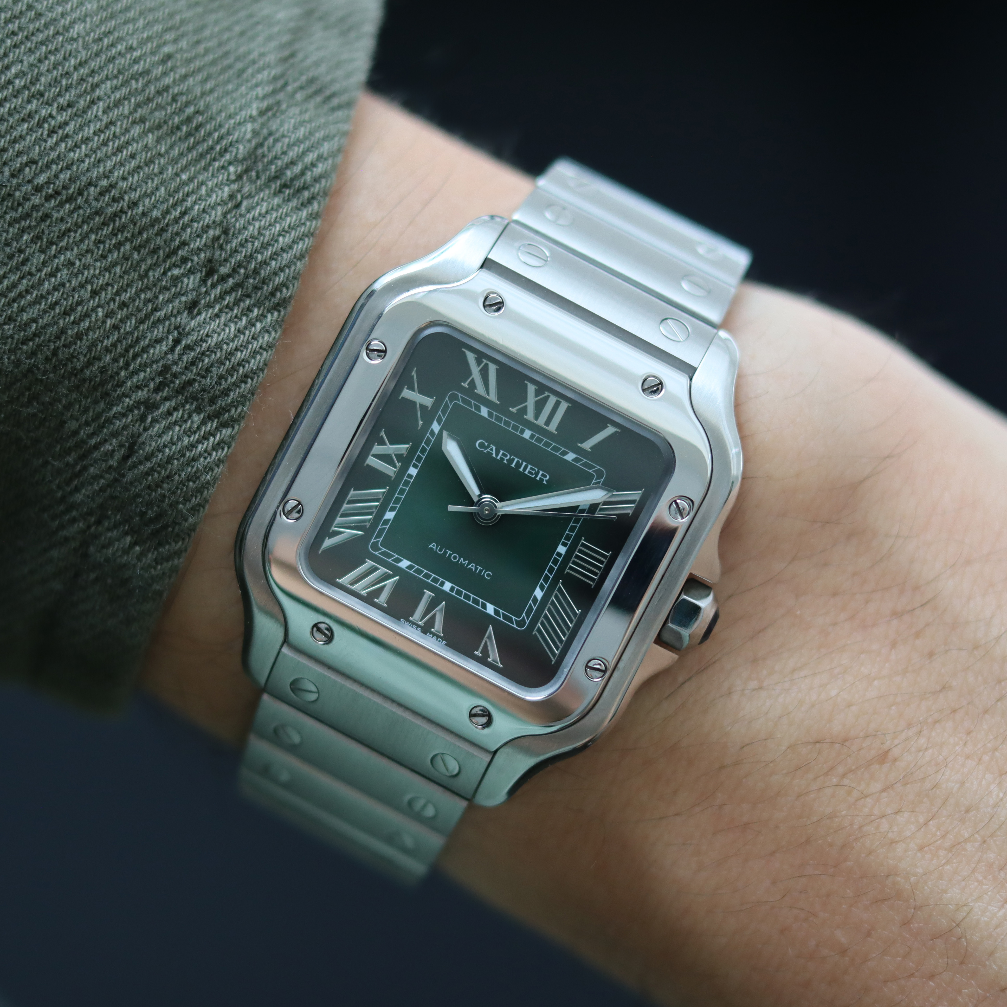 Cartier Santos de Cartier “Green Dial” fullset 