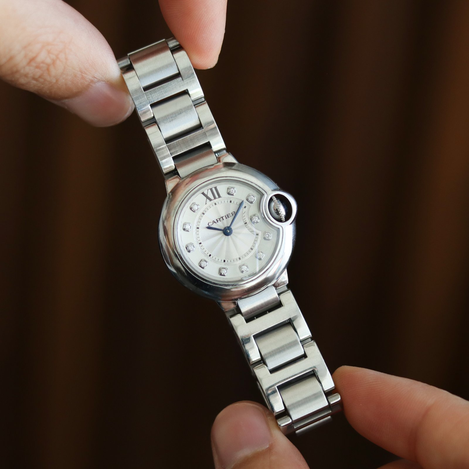 Cartier Ballon Bleu “Diamonds” 28 mm.